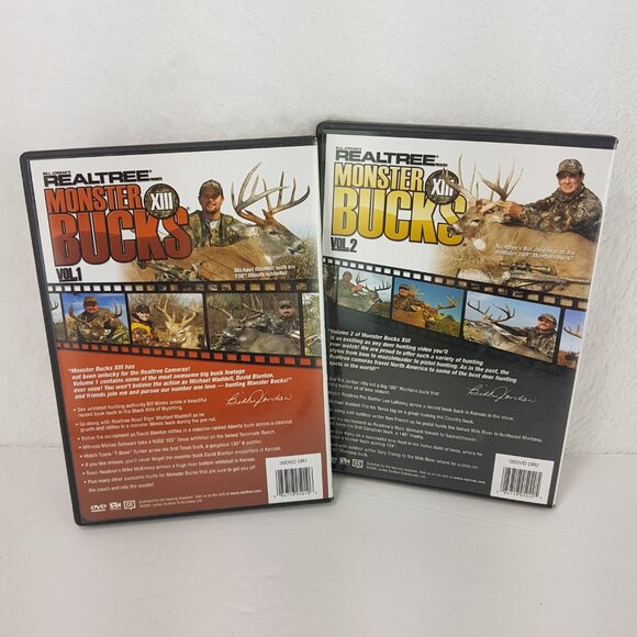 Set of 2 Hunting DVDs Realtree Monster Bucks XIII Volumes 1 & 2 - Picture 3 of 4